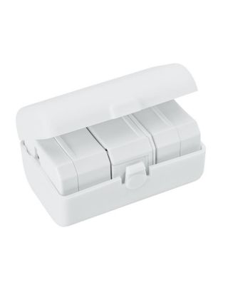 Adaptador com 2 entradas USB, em caixa de plástico