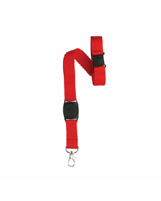 Lanyard em poliéster com acessório para resina, fecho de segurança e mosquetão