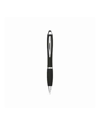 Caneta Stylus colorida com pega preta "Nash"